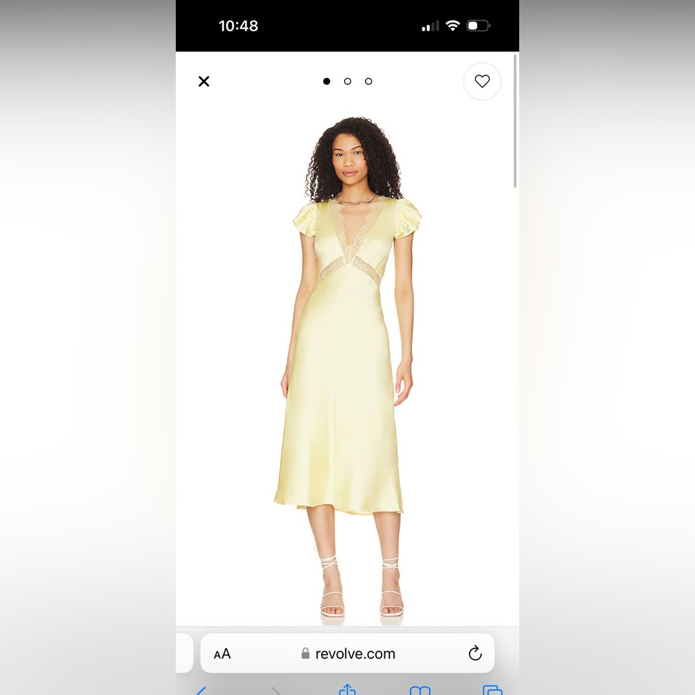 Kayla Midi Dress in Butter Yellow by Tularosa
